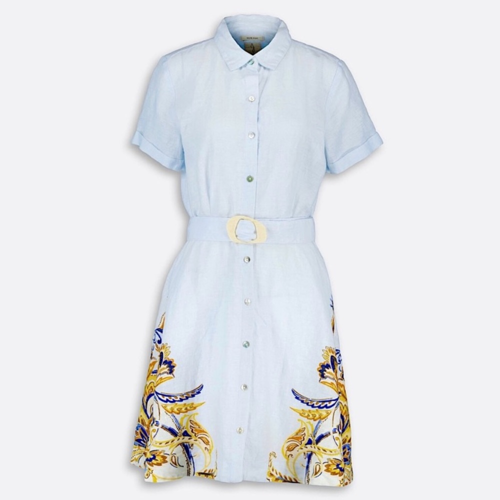 Joie Linen Light Blue Dress